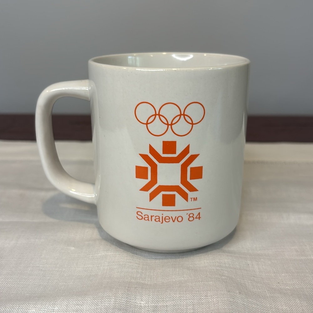 1984 Olympic Winter Games Coffee Cup VUCKO THE WOLF MASCOT Sarajevo '84 XIV mug - Picture 3 of 8